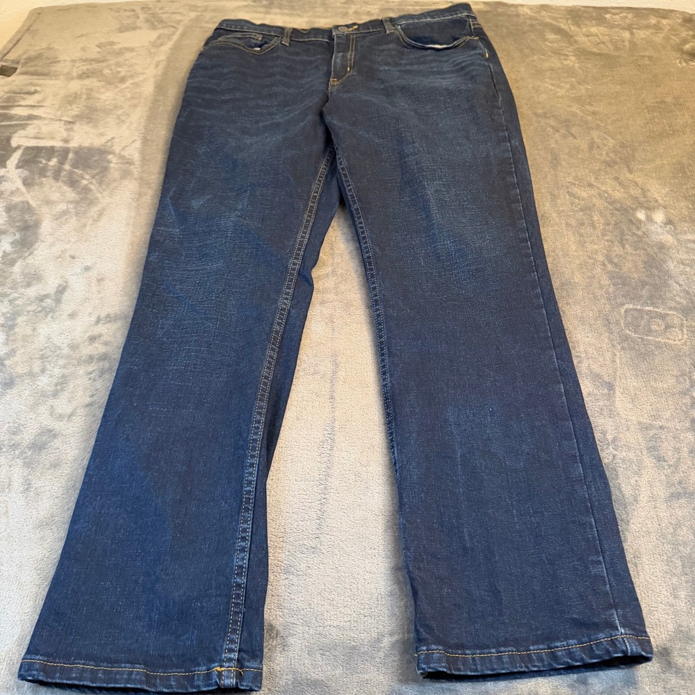 Member's Mark Straight Fit Premium Stretch Denim Jeans Mens 34x30 Dark Wash